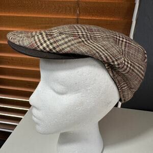 Plaid cabby hat